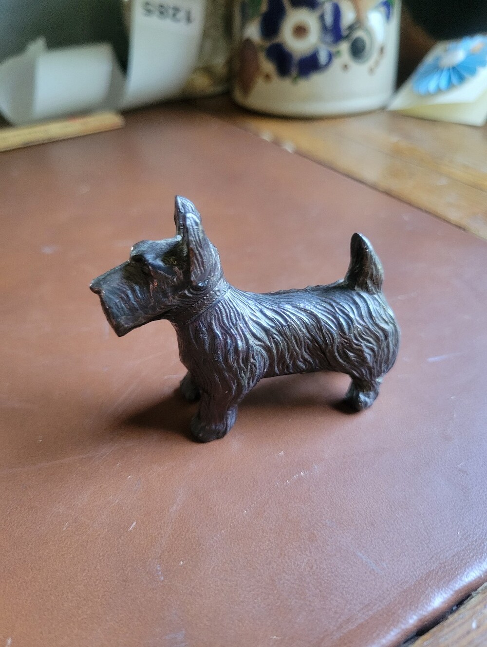 Vintage Occupied Japan Metal Scottie Dog Figurine Scottish Terrier Miniature